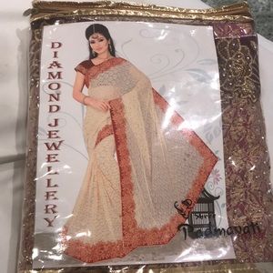Magenta & Gold Sari (brand new)